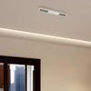 Modern Minimalist Aluminum LED Flush Mount Ceiling Downlight in Square or Rectangular Design