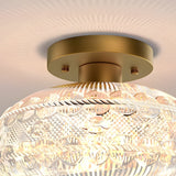 Modern American Style Acrylic Lantern Ceiling Light with Matte Metal Frame and Intricate Pattern Shade