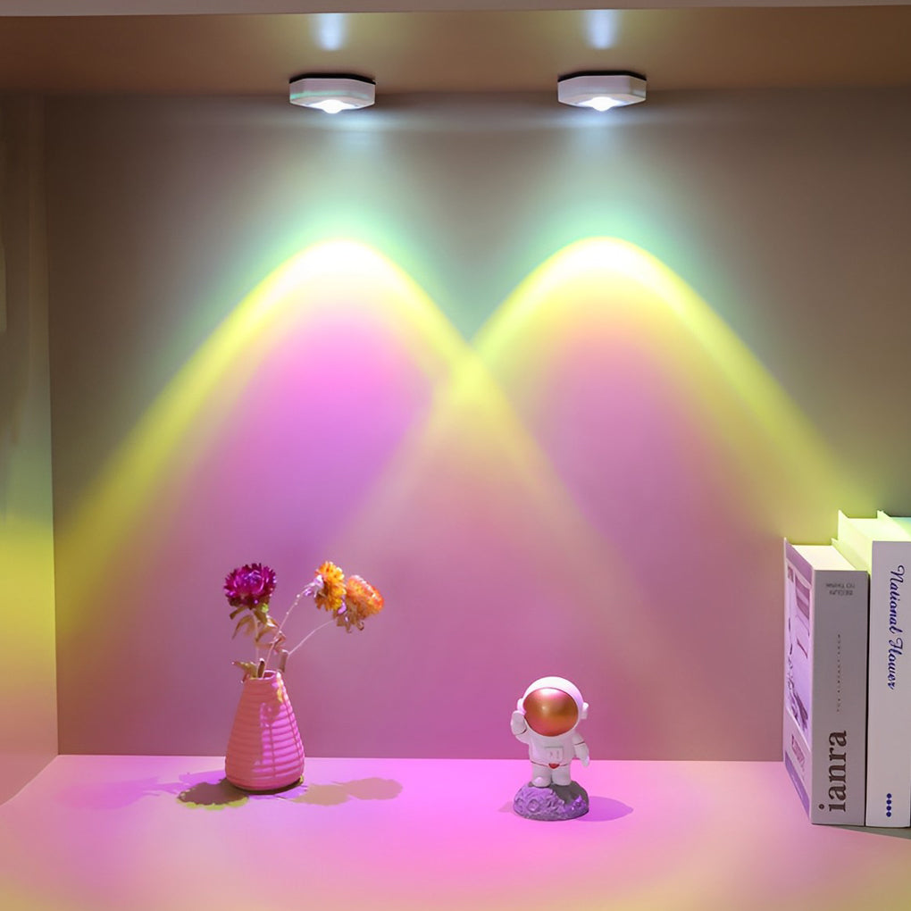 Portable Sunset Projection LED Under Cabinet Light Battery Operated Touch Switch Lamp