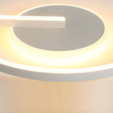 Modern Minimalist Circular LED Flush Mount Ceiling Light Ring Design Fixture for Bedroom and Entrance