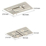 Nordic Ultra Thin Rectangular LED Ceiling Light with Four Flexible Spotlights and Color Temperature Control