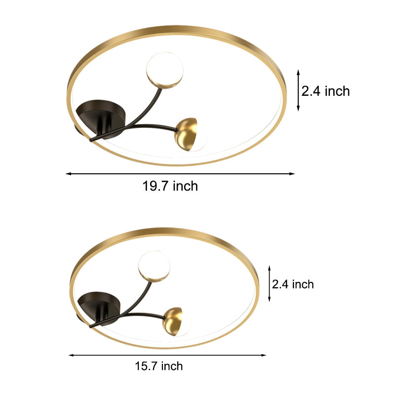 Modern LED Ceiling Light Round Acrylic Ball Flower Design with 3 Color Dimming