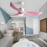 Modern 52 Inch Nordic Ceiling Fan with LED Light and Remote Control Quiet DC Motor 3 Blades