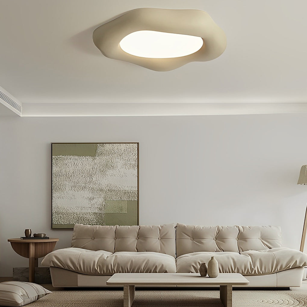 Handmade Wabi Sabi Cloud LED Ceiling Light with Three Step Dimming and Acrylic Diffuser