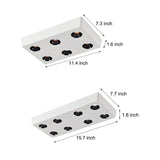 Ultra Thin Rectangular LED Flush Mount Ceiling Light Honeycomb Anti Glare Indoor Aluminum Fixture