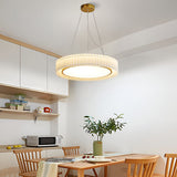 Nordic Style Pleated Fabric LED Chandelier Modern Gold Flush Mount Ceiling Light for Bedroom