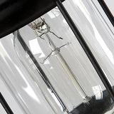 8 Light Rustic Wood Chandelier with Clear Glass Shades and Hemp Rope Accents