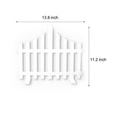 8 Pack Wave Design Solar Powered LED Garden Fence for Outdoor Landscape Decor