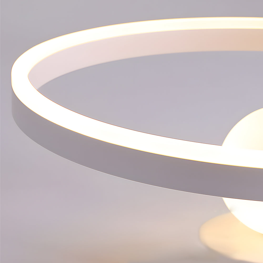 Modern LED Minimalist Ball Ceiling Light Fixture with 3 Step Dimming for Bedrooms and Living Rooms
