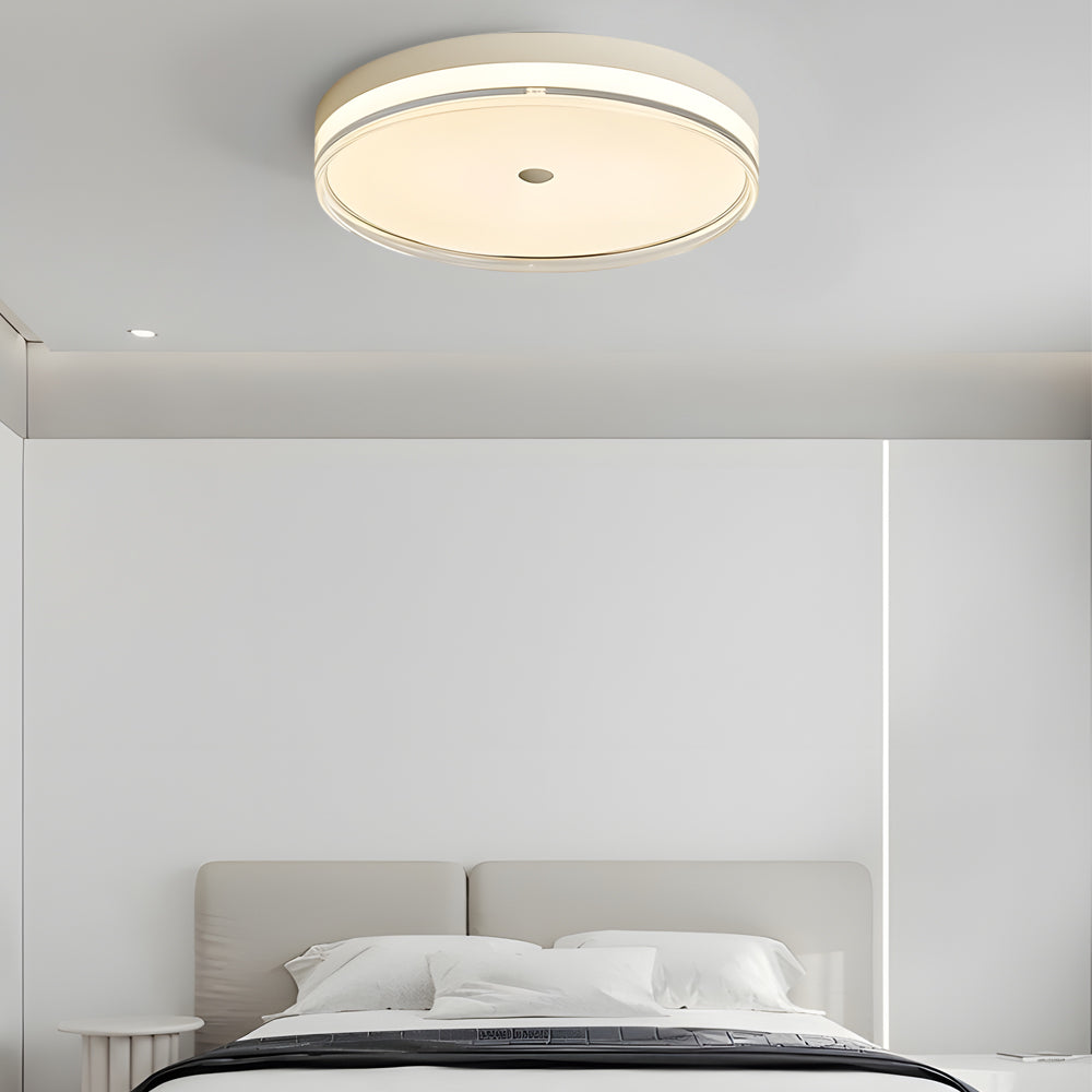 Dimmable Circular LED Ceiling Light with Acrylic Shade and Modern Minimalist Design