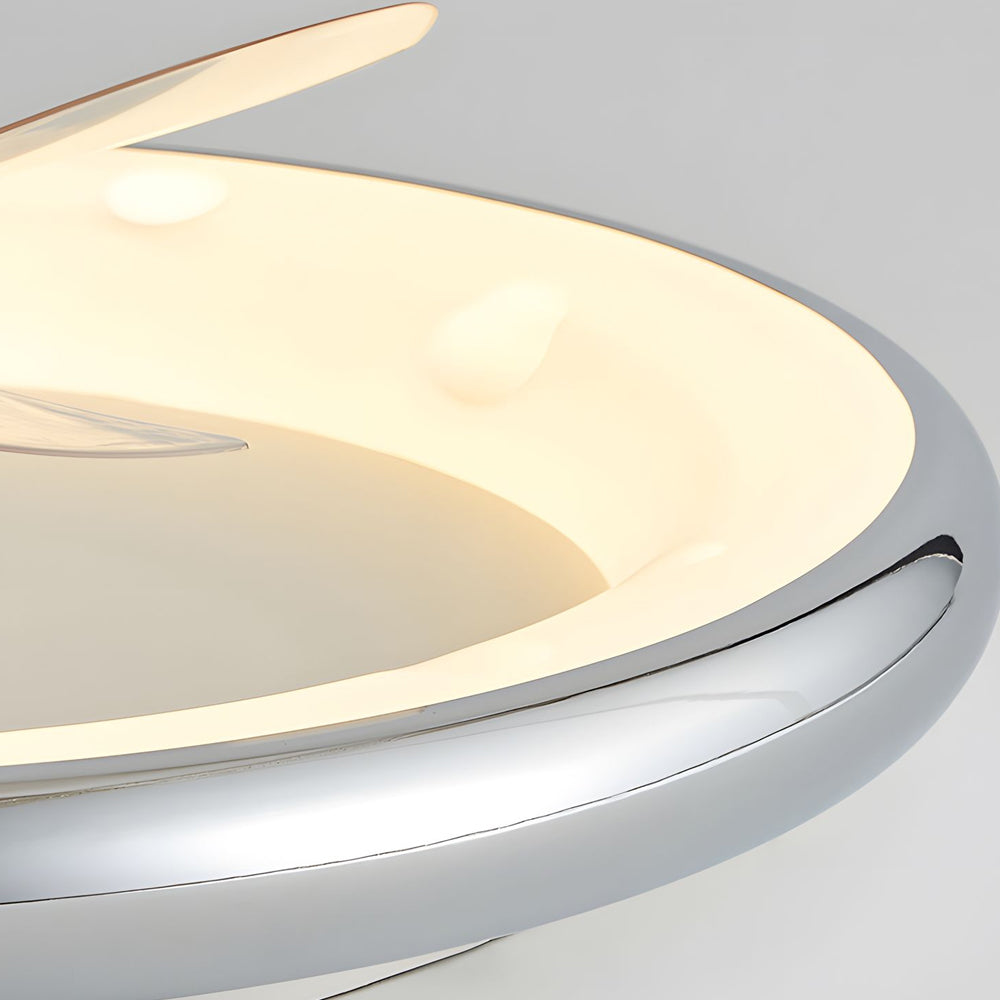 Modern Flush Mount LED Ceiling Fan with Remote 4 Speed Quiet Motor and Dimmable 3 Blade Lamp