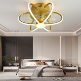 Creative Flower Shaped Bladeless Ceiling Fan with Dimmable LED Light and Remote Control