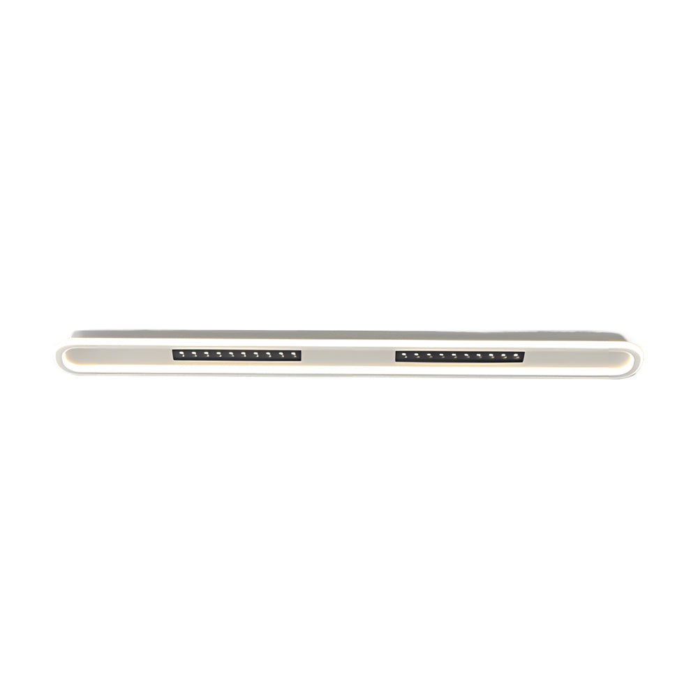 Modern Rounded Rectangular Flush Mount Ceiling Light with 3 Step Color Temperature