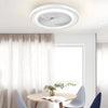Modern 19.7 Inch Low Profile Bladeless Ceiling Fan with Dimmable LED Light and Remote Control