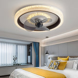 Modern Dimmable LED Ceiling Fan with 360 Degree Rotation and Remote Control for Bedroom