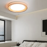 Modern Layered Ring Flush Mount LED Ceiling Light with 3 Color Temperature Dimming