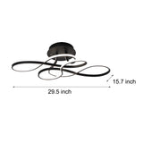 Modern Music Symbol Linear LED Ceiling Light Fixture for Contemporary Living Spaces 29 Inch