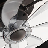 Modern Round Bladeless Ceiling Fan with Dimmable LED Light and Remote Control Mute Inverter Low Profile Fan