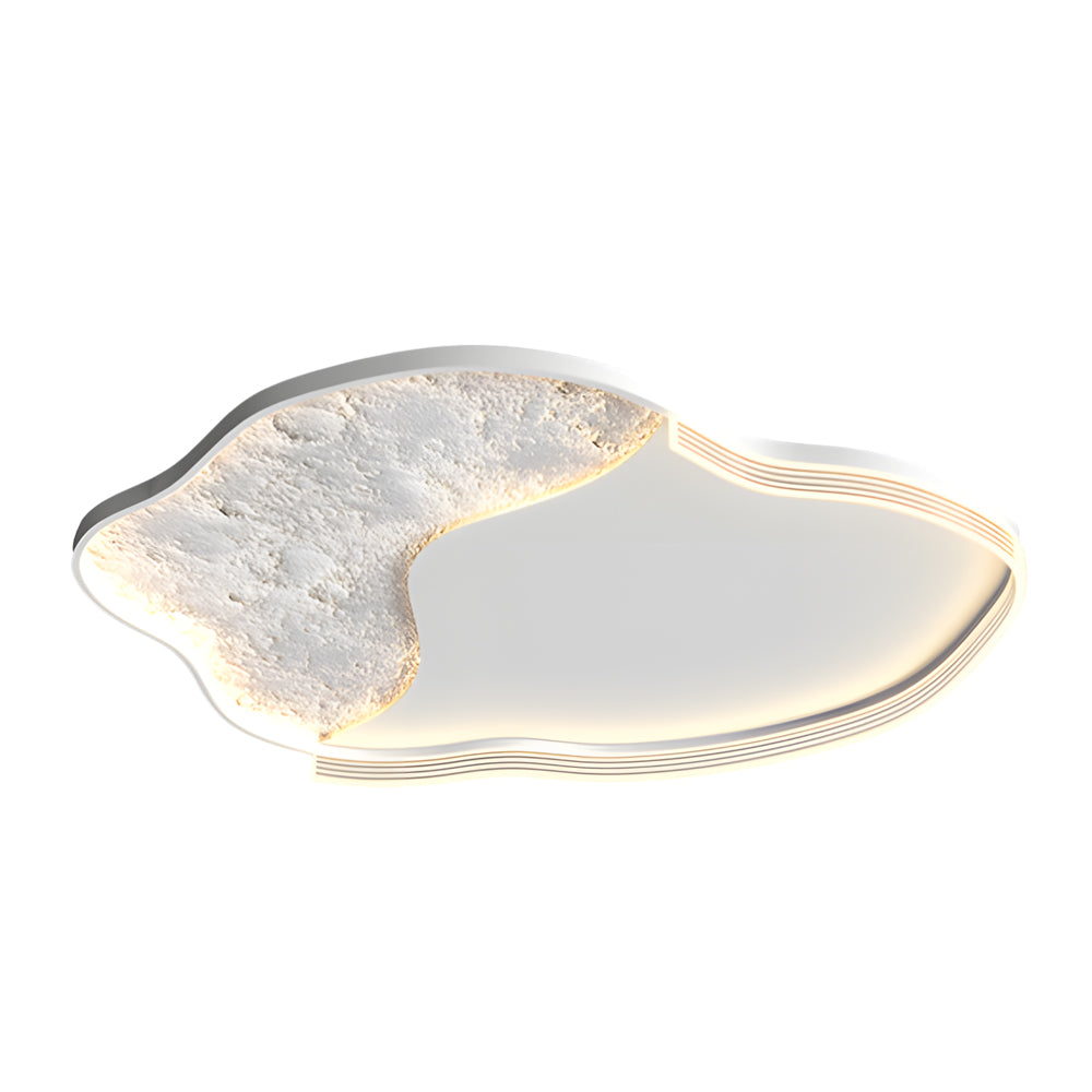 Modern Moon Texture LED Ceiling Light 3 Step Dimming Geometric Flush Mount Lamp