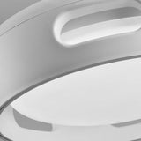 Modern White Round Smart Bladeless Ceiling Fan with Dimmable LED Lighting