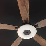 Nordic 52 Inch 5 Blade Dimmable LED Ceiling Fan with Remote Quiet Wood Grain Flush Mount Fan
