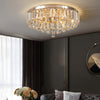 19 Inch Modern Round Crystal LED Ceiling Light Fixture for Living Room Bedroom and Hallway