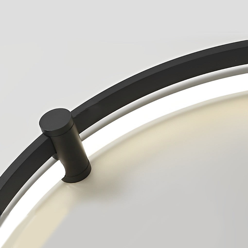 Modern Round LED Flush Mount Ceiling Light with Remote Control Stepless Dimming for Bedroom
