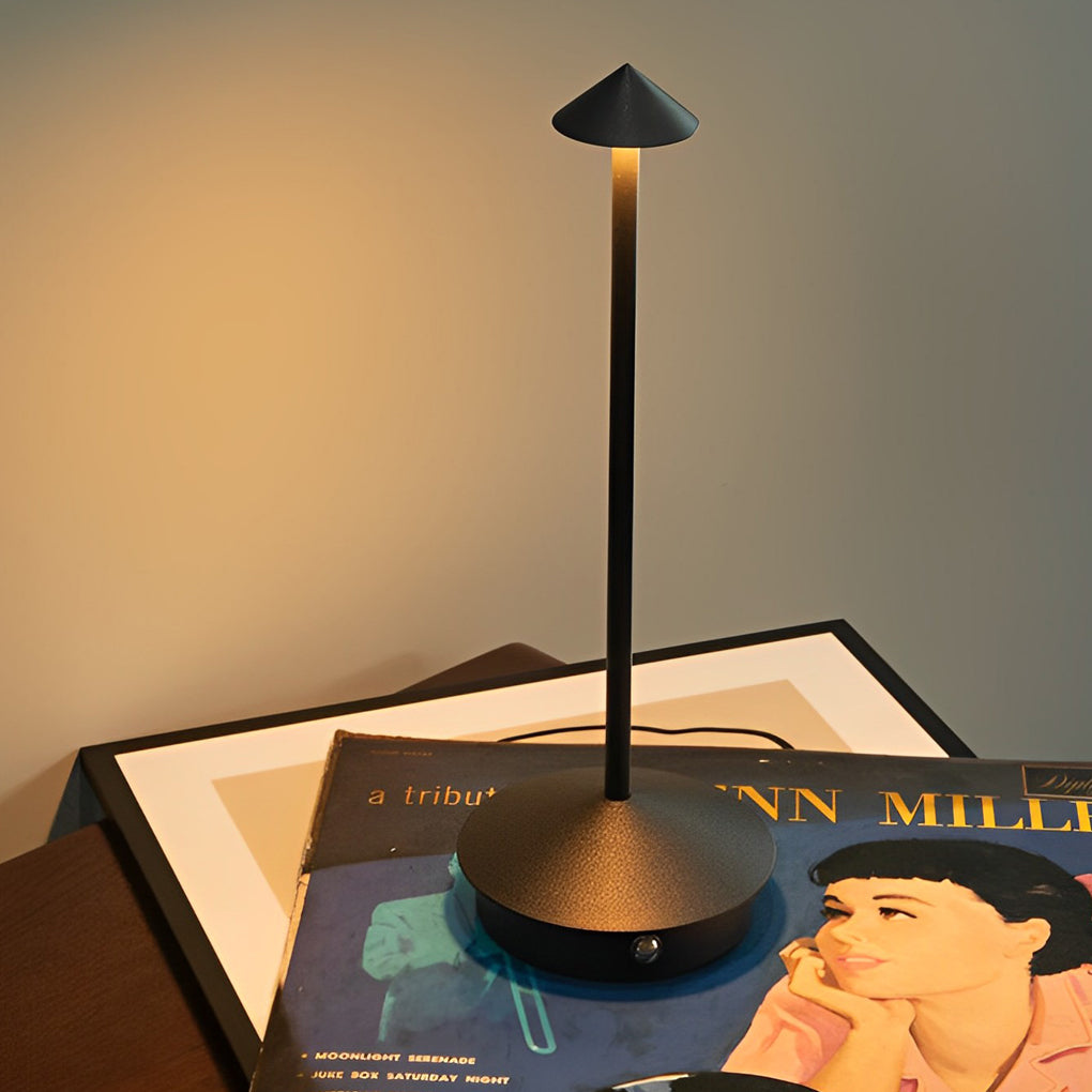 Portable Mushroom LED Cordless Table Lamp Rechargeable Bedside Light for Modern Living Room Decor