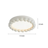 Round Modern LED Ceiling Light with 3 Color Temperature Dimming Handmade Nordic Design