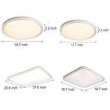 Modern White Acrylic LED Flush Mount Ceiling Light for Bedroom and Living Room