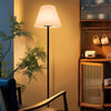 Modern RGB LED Standing Floor Lamp with App Control and Metal Base for Living Room Bedroom
