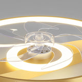 Modern Rectangular Bladeless Ceiling Fan with LED Light and Dual Internal Fans for Living Room
