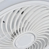 Modern 19.7 Inch Low Profile Bladeless Ceiling Fan with Dimmable LED Light and Remote Control