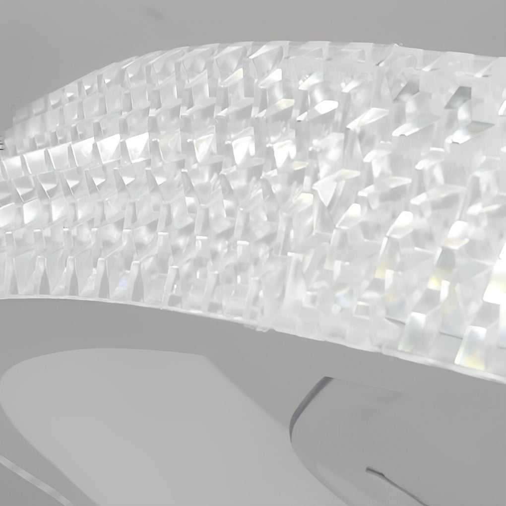 Modern Round Bladeless Ceiling Fan with Dimmable LED Light and Remote Control Mute Inverter Low Profile Fan