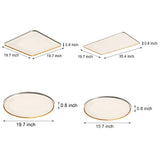 Modern Geometric Dimmable LED Flush Mount Ceiling Light in Brushed Gray Aluminum