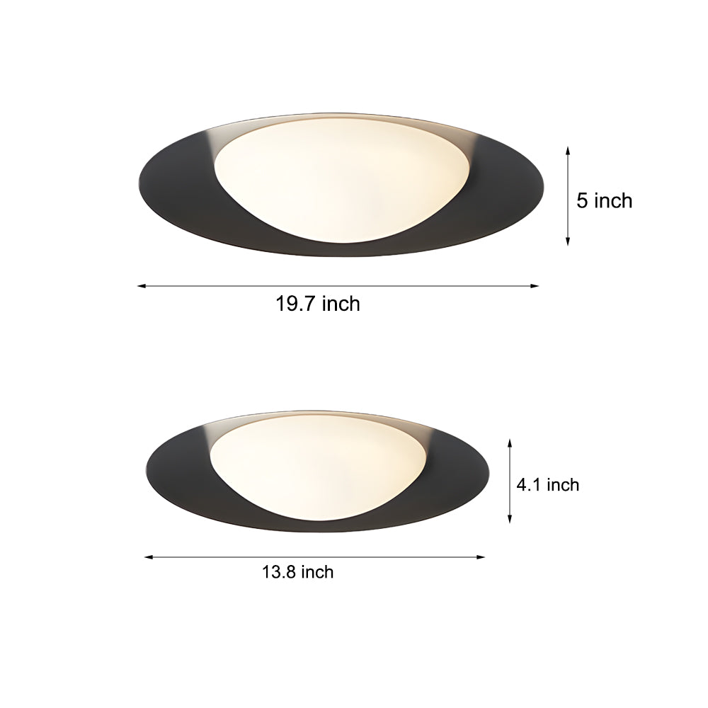 Modern Round LED Flush Mount Ceiling Light with Adjustable Color Temperature and Opal Glass Shade