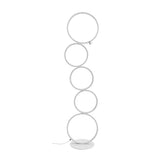 Contemporary 5 Ring LED Stacked Floor Standing Lamp with Dimmable Touch Control for Modern Interiors
