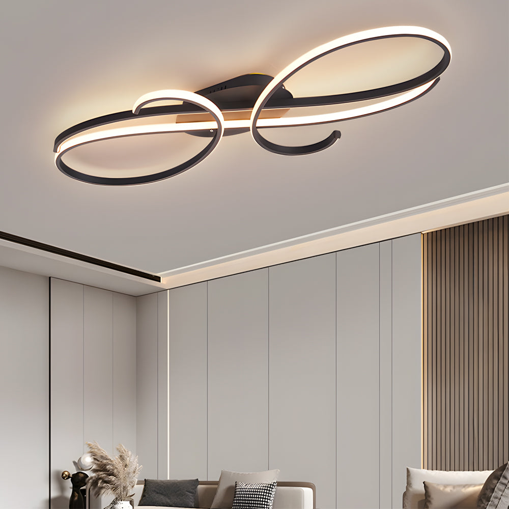 Modern Music Note LED Ceiling Light Artistic Musical Symbols Flush Mount Fixture for Living Room