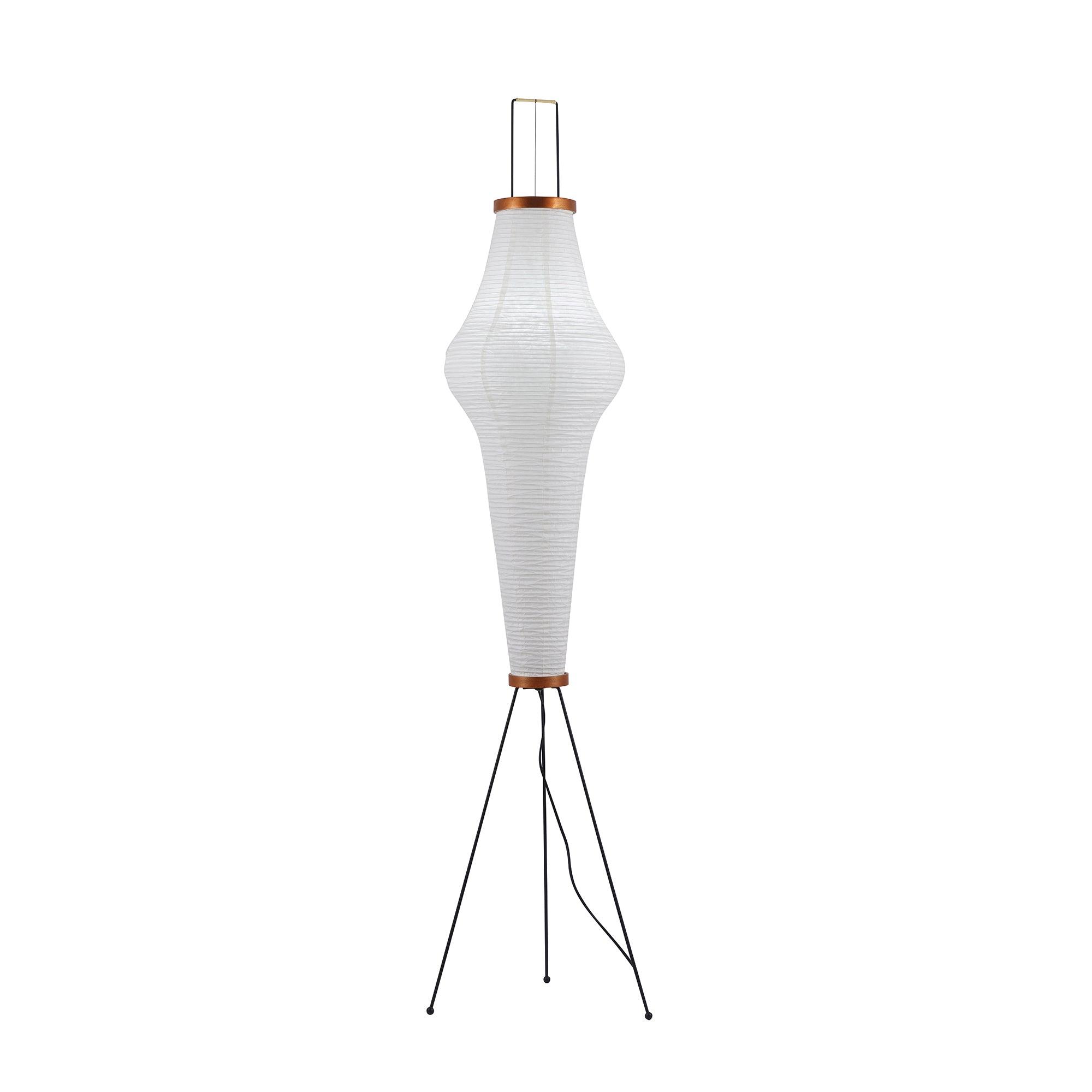 Japanese Rice Paper Floor Lamp Sculptural Mulberry Paper Standing Lantern Lighting