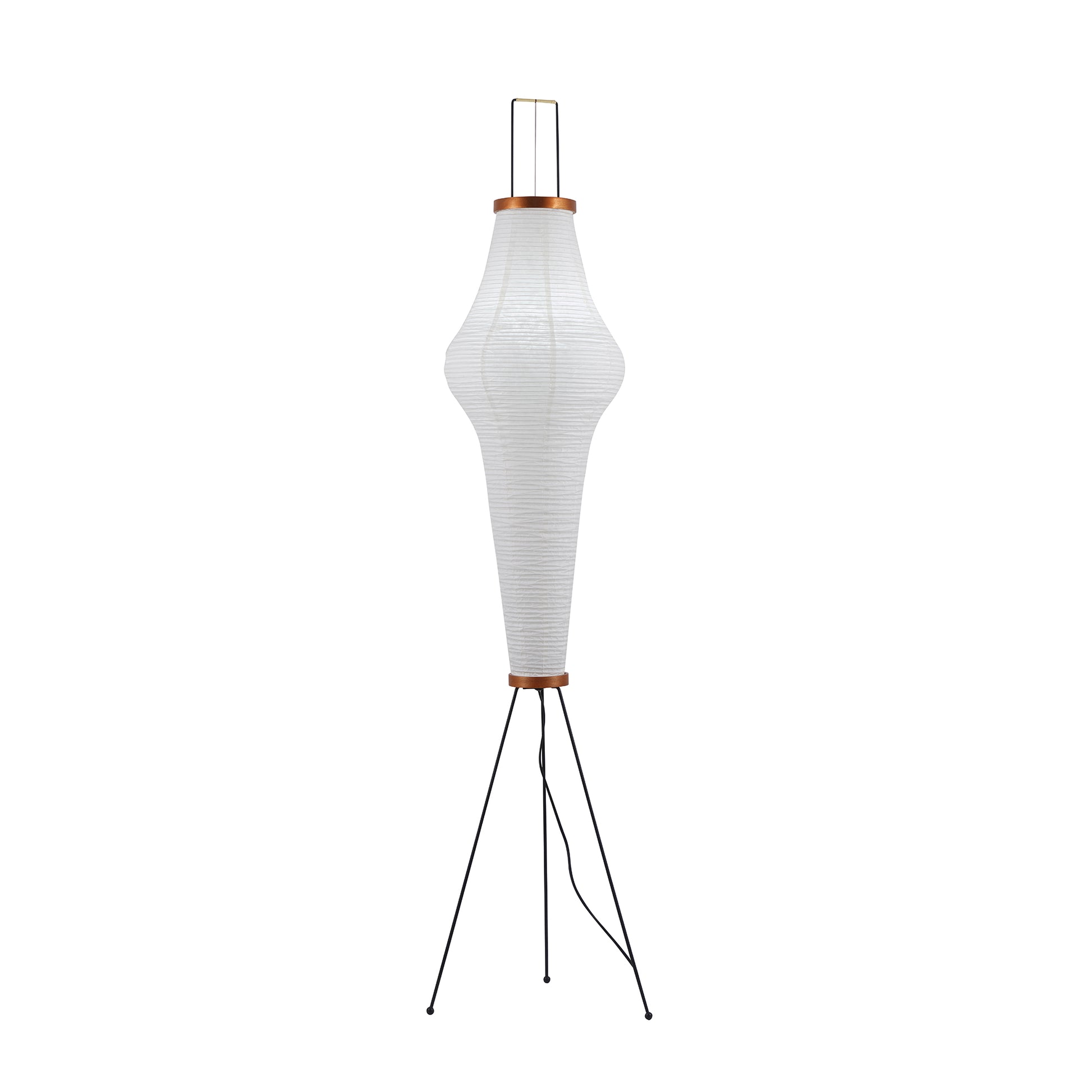 Japanese Rice Paper Floor Lamp Sculptural Mulberry Paper Standing Lantern Lighting