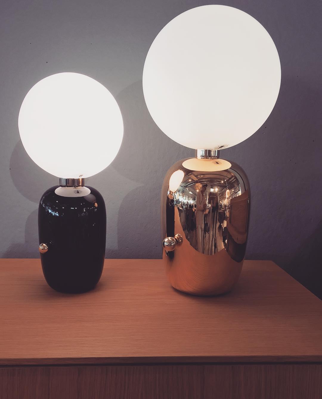 Modern Glass Globe Table Lamp with Polished Metal Frame for Modern Ambient Lighting