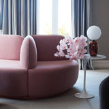 Modern Glass Globe Table Lamp with Polished Metal Frame for Modern Ambient Lighting