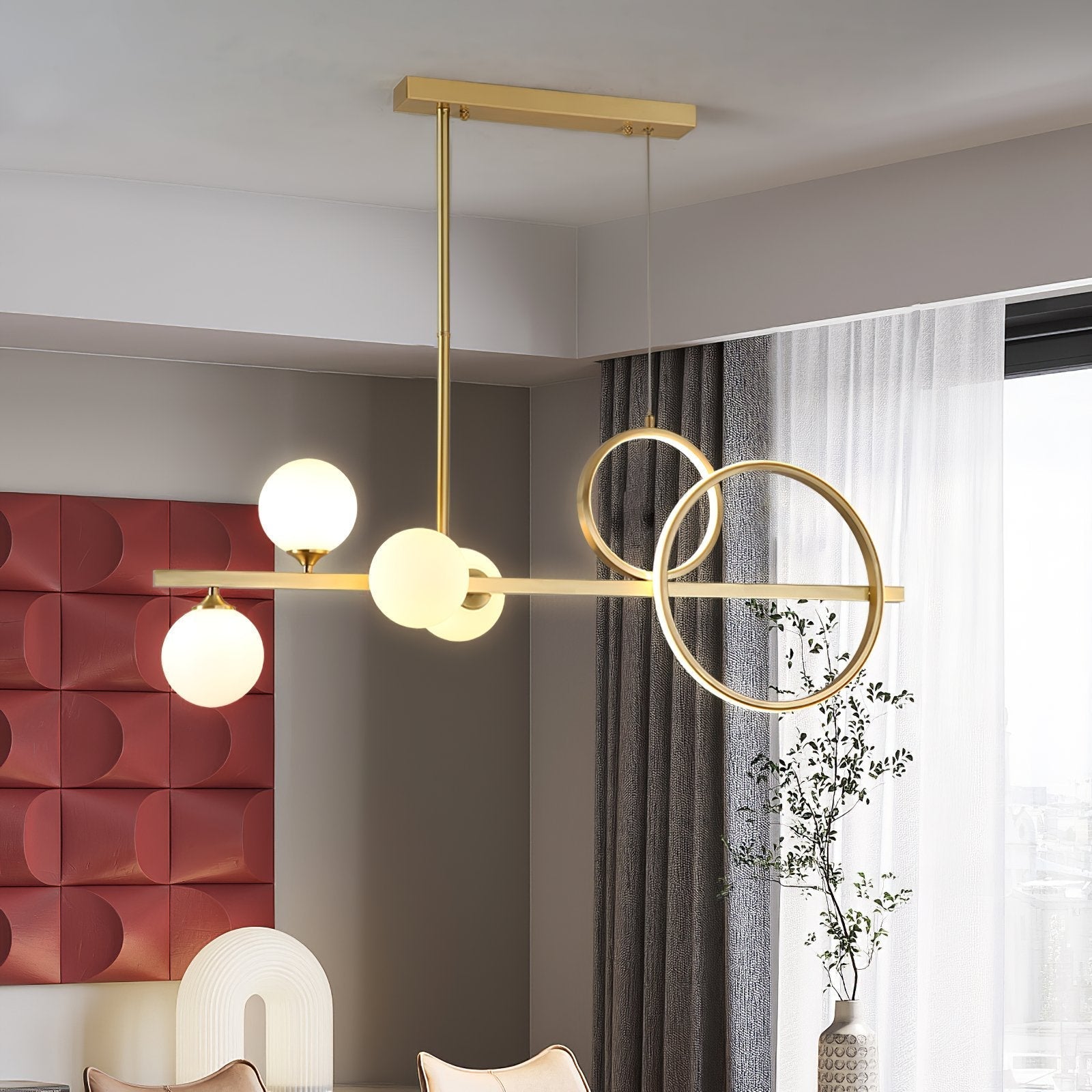 modern-brass-led-linear-chandelier-with-white-glass-spheres-for-restaurant-and-dining-room