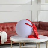 Modern Abstract Humanoid Resin Table Lamp with Spherical Acrylic Diffuser for Reading and Decor