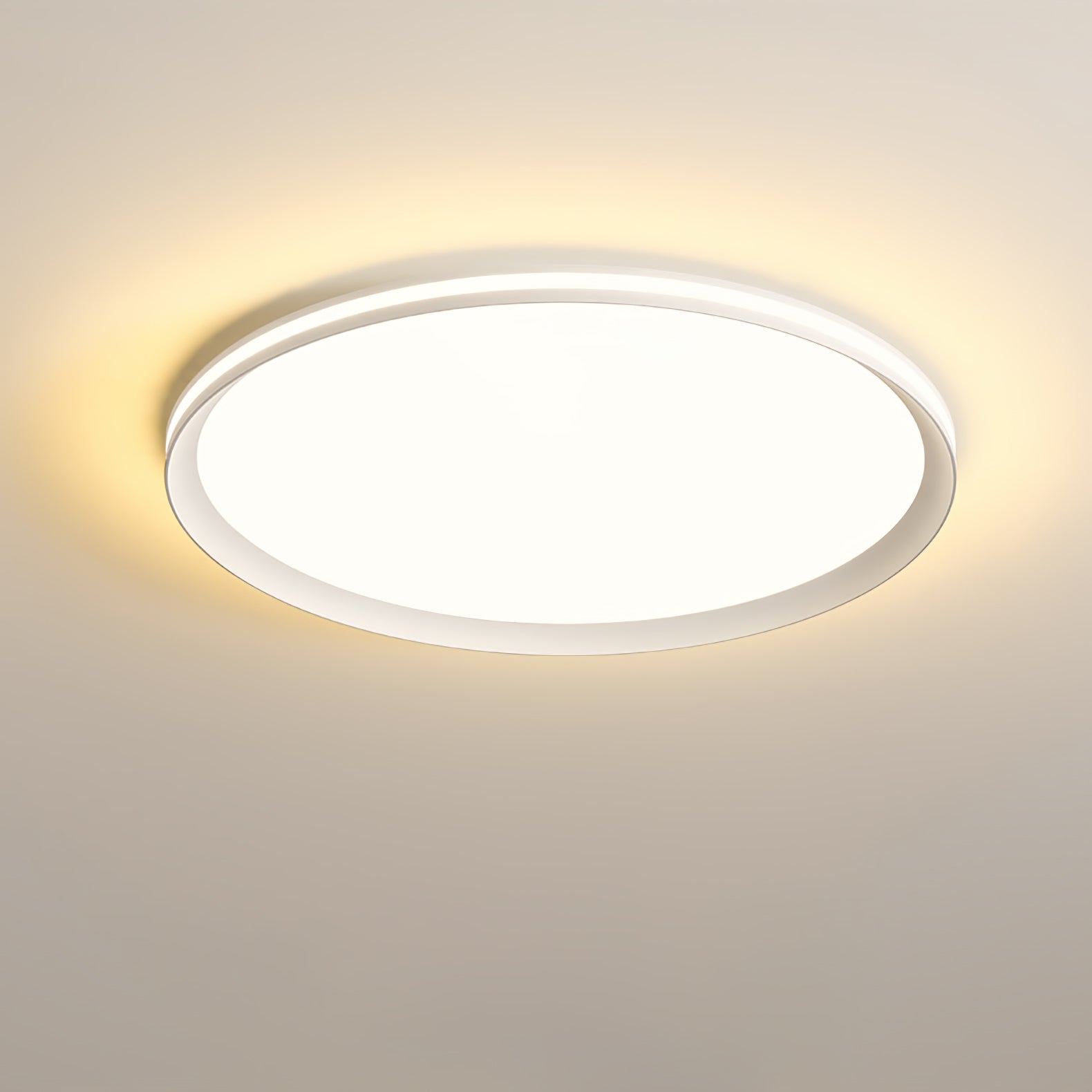 Modern Round Acrylic LED Flush Mount Ceiling Light for Living Room and Kitchen