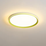 Modern Round Acrylic LED Flush Mount Ceiling Light for Living Room and Kitchen