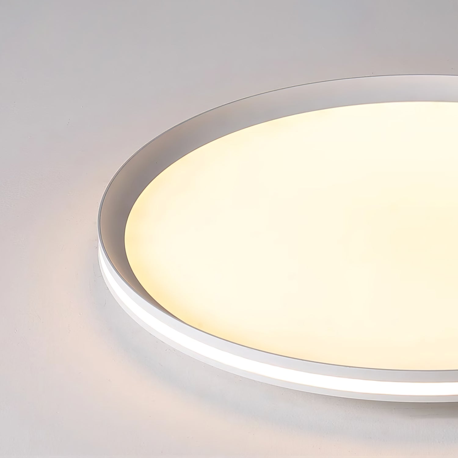 Modern Round Acrylic LED Flush Mount Ceiling Light for Living Room and Kitchen