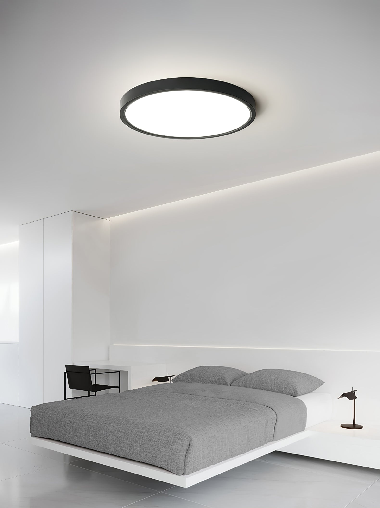Modern Ultra Slim Round LED Ceiling Light Flush Mount Minimalist Acrylic Fixture