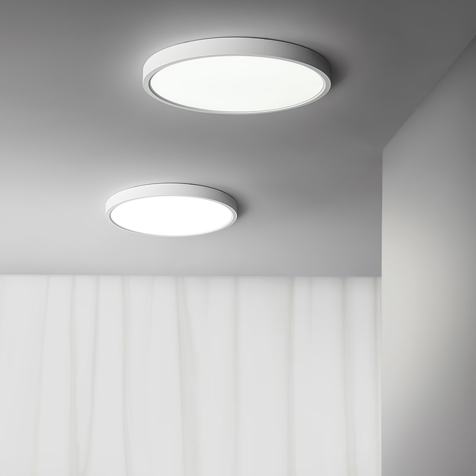 Modern Ultra Slim Round LED Ceiling Light Flush Mount Minimalist Acrylic Fixture