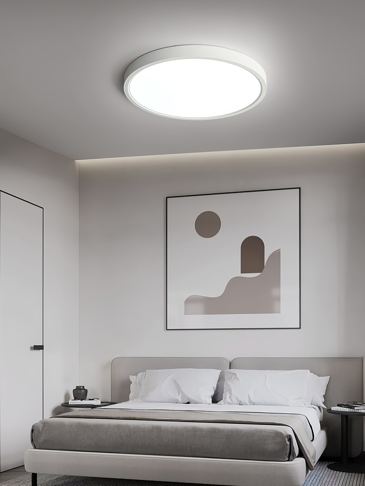 Modern Ultra Slim Round LED Ceiling Light Flush Mount Minimalist Acrylic Fixture